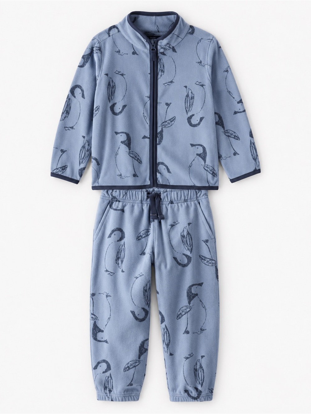 OshKosh B’gosh Penguin Microfleece Set Blue 12M NWT